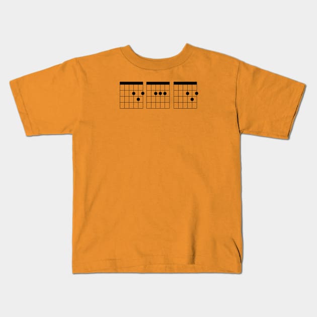 DAD Chords Guitar Kids T-Shirt by NeilGlover